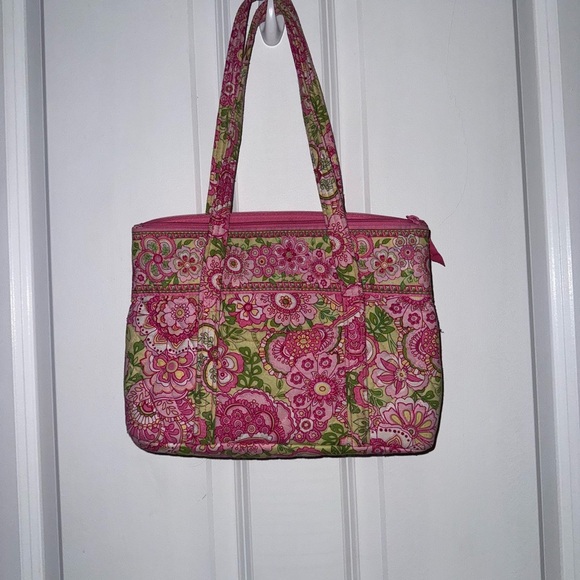 Vera Bradley Handbags - Vera Bradley Pink and Green Floral Shoulder Bag